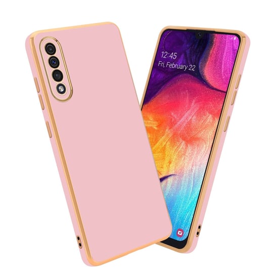 Pokrowiec Do Samsung Galaxy A50 4G / A50s / A30s Etui w Glossy Róż - Złoto TPU Silikonowe Obudowa Case Cover Cadorabo Cadorabo