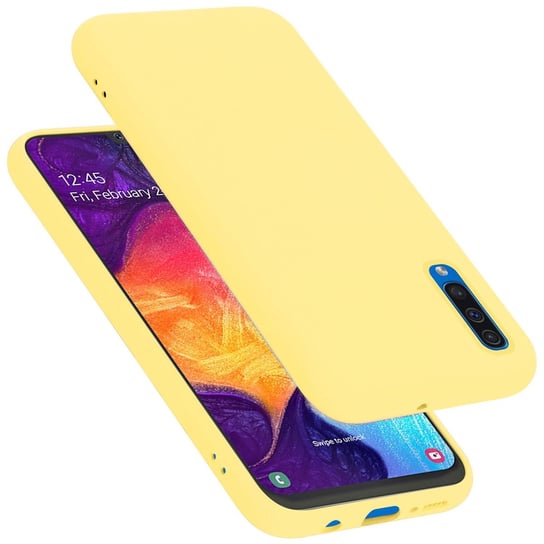 Pokrowiec Do Samsung Galaxy A50 4G / A50s / A30s Etui w LIQUID ŻÓŁTY TPU Silikon Case Cover Obudowa Ochronny Cadorabo Cadorabo