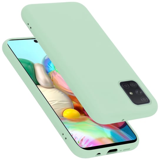 Pokrowiec Do Samsung Galaxy A51 4G / M40s Etui w LIQUID JASNO ZIELONY TPU Silikon Case Cover Obudowa Ochronny Cadorabo Cadorabo