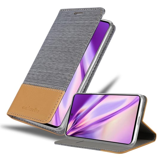 Pokrowiec Do Samsung Galaxy A52 (4G / 5G) / A52s Etui w JASNOSZARY BRĄZOWY Portfel Obudowa Case Cover Ochronny Cadorabo Cadorabo