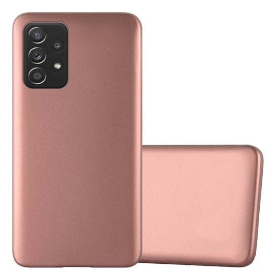 Pokrowiec Do Samsung Galaxy A52 (4G / 5G) / A52s w METALLIC RÓŻOWE ZŁOTO Etui TPU Silikon Obudowa Ochronny Case Cover Cadorabo Cadorabo