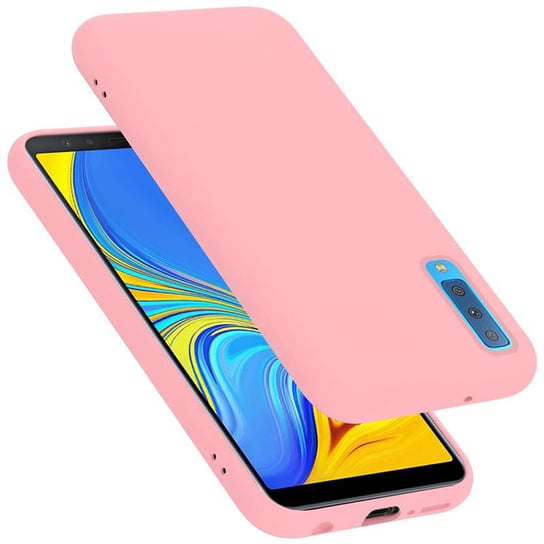 Pokrowiec Do Samsung Galaxy A7 2018 Etui w LIQUID RÓŻOWY TPU Silikon Case Cover Obudowa Ochronny Cadorabo Cadorabo
