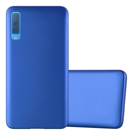 Pokrowiec Do Samsung Galaxy A7 2018 w METALLIC NIEBIESKI Etui TPU Silikon Obudowa Ochronny Case Cover Cadorabo Cadorabo