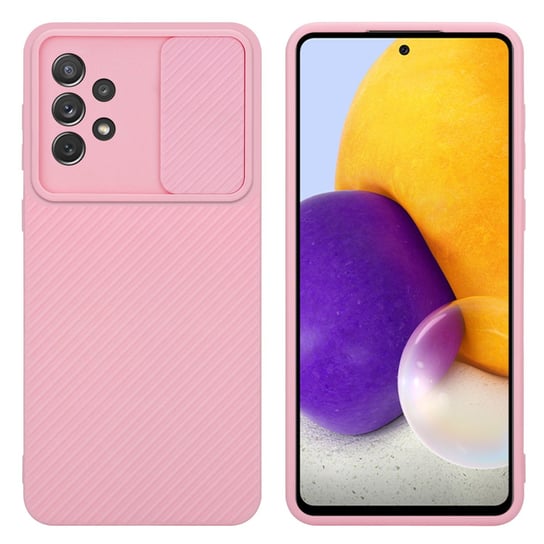 Pokrowiec Do Samsung Galaxy A72 4G / 5G Etui w Bonbon róża Obudowa Case Cover Ochrona kamery Cadorabo Cadorabo