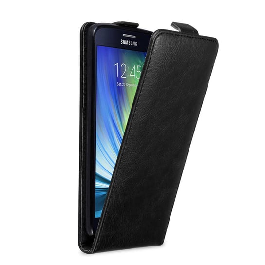 Pokrowiec Do Samsung Galaxy A8 2015 w Etui CZARNA NOC Flip Case Cover Obudowa Ochronny Cadorabo Cadorabo