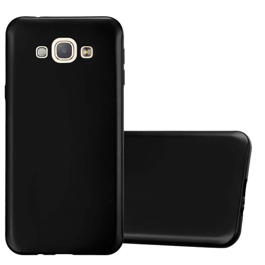 Pokrowiec Do Samsung Galaxy A8 2015 w METALLIC CZARNY Etui TPU Silikon Obudowa Ochronny Case Cover Cadorabo Cadorabo