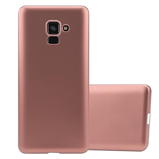 Pokrowiec Do Samsung Galaxy A8 2018 w METALLIC RÓŻOWE ZŁOTO Etui TPU Silikon Obudowa Ochronny Case Cover Cadorabo Cadorabo