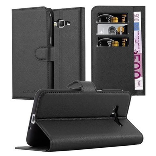 Pokrowiec Do Samsung Galaxy GRAND PRIME w CZARNY PHANTOM Etui Portfel Obudowa Ochronny Case Cover Cadorabo Cadorabo