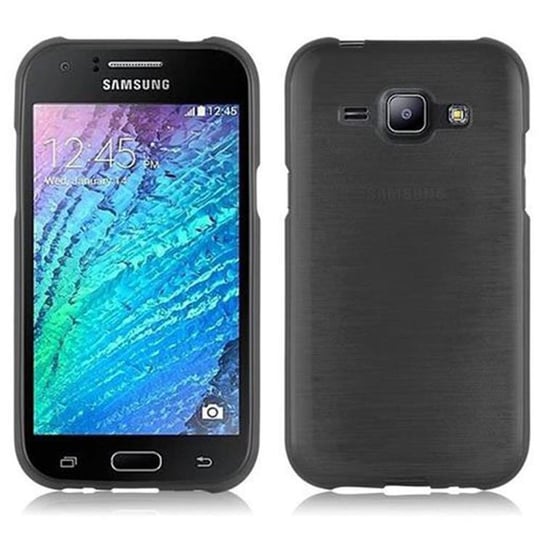 Pokrowiec Do Samsung Galaxy J1 2015 Etui w CZARNY Silikon Case Cover Obudowa Ochronny TPU Cadorabo Cadorabo