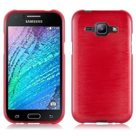 Pokrowiec Do Samsung Galaxy J1 2015 Etui w CZERWONY Silikon Case Cover Obudowa Ochronny TPU Cadorabo Cadorabo