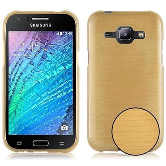 Pokrowiec Do Samsung Galaxy J1 2015 Etui w ZŁOTY Silikon Case Cover Obudowa Ochronny TPU Cadorabo Cadorabo