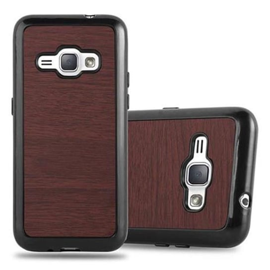 Pokrowiec Do Samsung Galaxy J1 2016 Etui w WOODEN KAWA Pokrowiec Ochronny Obudowa Case Cover Cadorabo Cadorabo