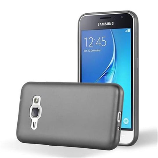 Pokrowiec Do Samsung Galaxy J1 2016 w METALLIC SZARY Etui TPU Silikon Obudowa Ochronny Case Cover Cadorabo Cadorabo