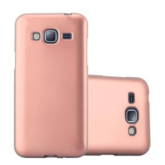 Pokrowiec Do Samsung Galaxy J3 2016 w METALLIC RÓŻOWE ZŁOTO Etui TPU Silikon Obudowa Ochronny Case Cover Cadorabo Cadorabo