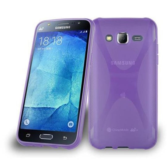 Pokrowiec Do Samsung Galaxy J5 2015 Pokrowiec Ochronny w LILIOWY FIOLET Etui Obudowa Case Cover Plecki TPU Cadorabo Cadorabo