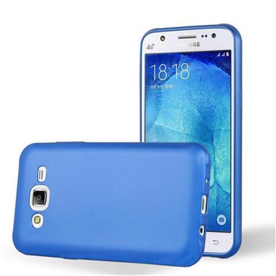 Pokrowiec Do Samsung Galaxy J5 2015 w METALLIC NIEBIESKI Etui TPU Silikon Obudowa Ochronny Case Cover Cadorabo Cadorabo