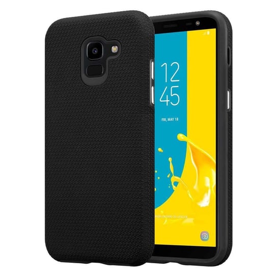 Pokrowiec Do Samsung Galaxy J6 2018 Etui w CZARNE DALIE  Obudowa Case Cover Ochronny Cadorabo Cadorabo