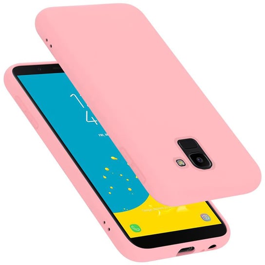 Pokrowiec Do Samsung Galaxy J6 2018 Etui w LIQUID RÓŻOWY TPU Silikon Case Cover Obudowa Ochronny Cadorabo Cadorabo