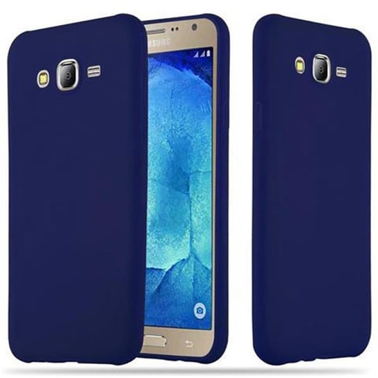 Pokrowiec Do Samsung Galaxy J7 2015 Etui w CANDY CIEMNY NIEBIESKI TPU Silikon Obudowa Case Cover Ochronny Plecki Cadorabo Cadorabo