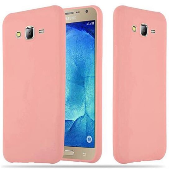 Pokrowiec Do Samsung Galaxy J7 2015 Etui w CANDY RÓŻOWY TPU Silikon Obudowa Case Cover Ochronny Plecki Cadorabo Cadorabo