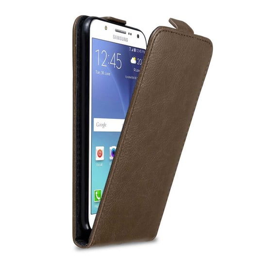 Pokrowiec Do Samsung Galaxy J7 2015 w Etui BRĄZOWA KAWA  Flip Case Cover Obudowa Ochronny Cadorabo Cadorabo