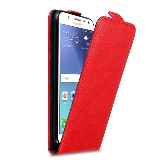 Pokrowiec Do Samsung Galaxy J7 2015 w Etui CZERWONE JABŁKO  Flip Case Cover Obudowa Ochronny Cadorabo Cadorabo