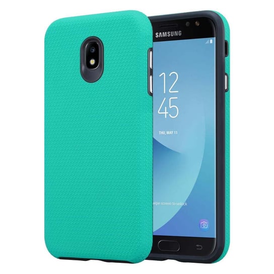 Pokrowiec Do Samsung Galaxy J7 2017 Etui w TURKUSOWE LILIE  Obudowa Case Cover Ochronny Cadorabo Cadorabo