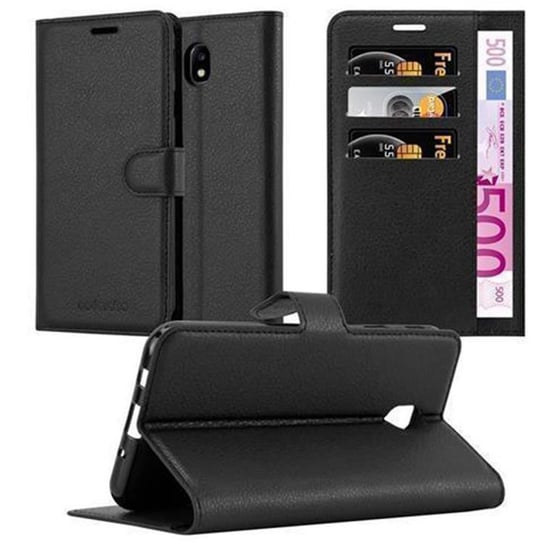 Pokrowiec Do Samsung Galaxy J7 2017 w CZARNY PHANTOM Etui Portfel Obudowa Ochronny Case Cover Cadorabo Cadorabo