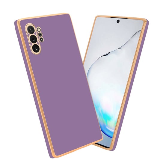 Pokrowiec Do Samsung Galaxy NOTE 10 PLUS Etui w Glossy Purpura - Złoto TPU Silikonowe Obudowa Case Cover Cadorabo Cadorabo