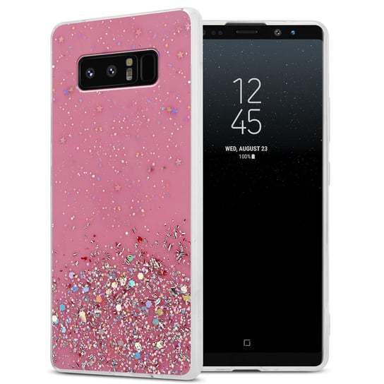 Pokrowiec Do Samsung Galaxy NOTE 8 Etui w Różowy z Brokatem Glitter Obudowa Case Cover TPU Cadorabo Cadorabo