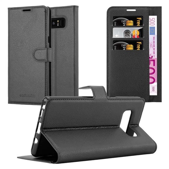 Pokrowiec Do Samsung Galaxy NOTE 8 w CZARNY PHANTOM Etui Portfel Obudowa Ochronny Case Cover Cadorabo Cadorabo