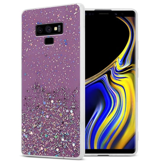 Pokrowiec Do Samsung Galaxy NOTE 9 Etui w Fiolet z Brokatem Glitter Obudowa Case Cover TPU Cadorabo Cadorabo