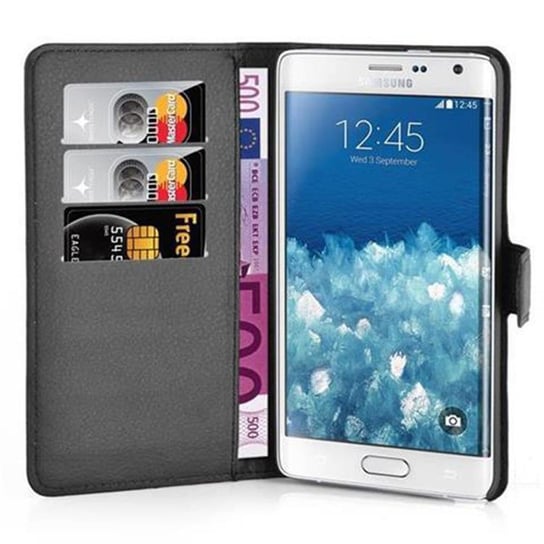 Pokrowiec Do Samsung Galaxy NOTE EDGE w CZARNY PHANTOM Etui Portfel Obudowa Ochronny Case Cover Cadorabo Cadorabo