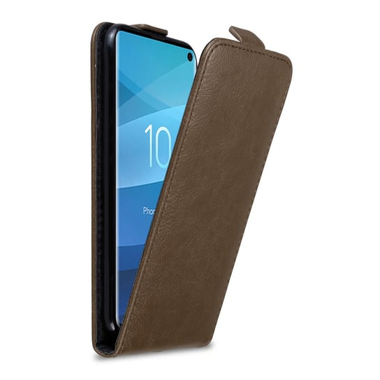 Pokrowiec Do Samsung Galaxy S10 4G w Etui BRĄZOWA KAWA  Flip Case Cover Obudowa Ochronny Cadorabo Cadorabo