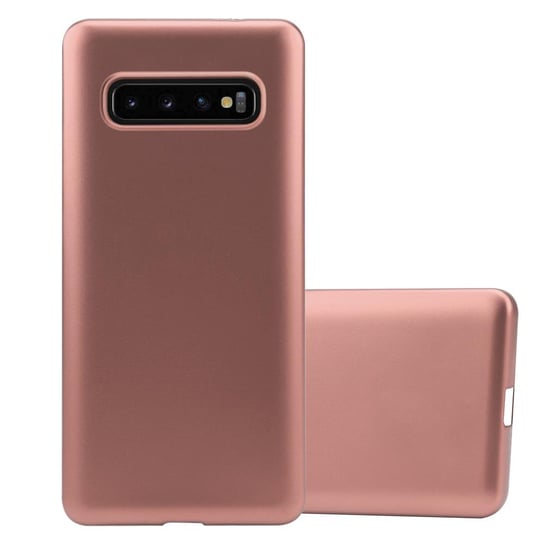 Pokrowiec Do Samsung Galaxy S10 4G w METALLIC RÓŻOWE ZŁOTO Etui TPU Silikon Obudowa Ochronny Case Cover Cadorabo Cadorabo