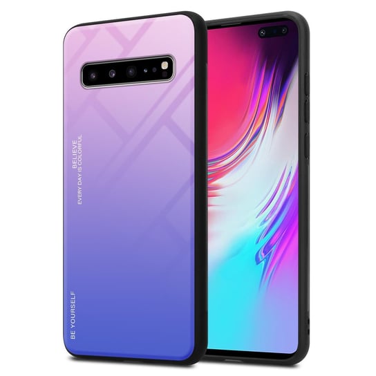 Pokrowiec Do Samsung Galaxy S10 5G Etui w RÓŻOWO - NIEBIESKI TPU Obudowa Case Cover Plecki Ochronny Cadorabo Cadorabo