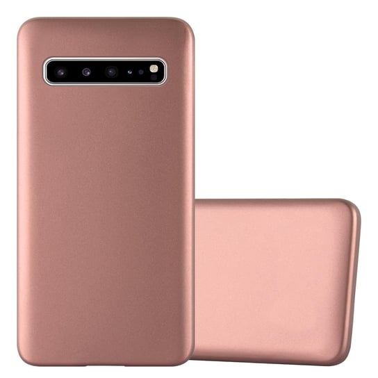 Pokrowiec Do Samsung Galaxy S10 5G w METALLIC RÓŻOWE ZŁOTO Etui TPU Silikon Obudowa Ochronny Case Cover Cadorabo Cadorabo