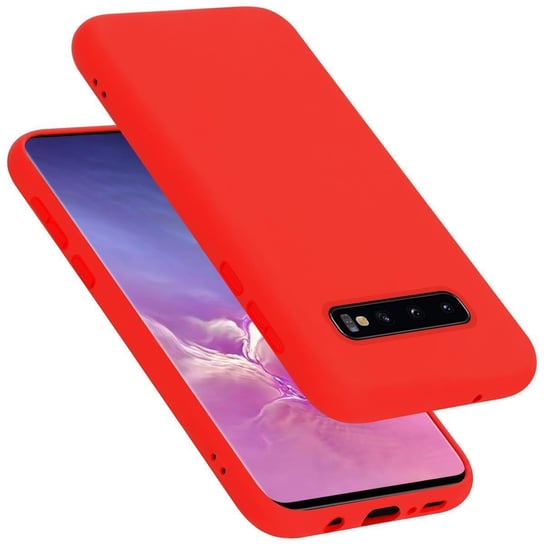 Pokrowiec Do Samsung Galaxy S10 PLUS Etui w LIQUID CZERWONY TPU Silikon Case Cover Obudowa Ochronny Cadorabo Cadorabo