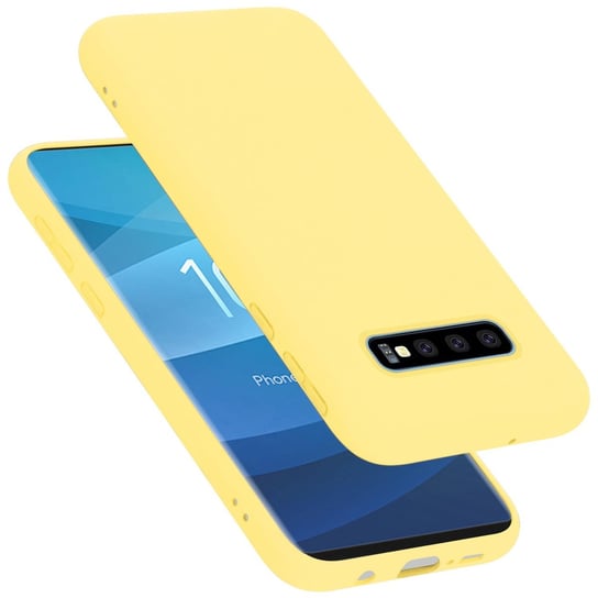 Pokrowiec Do Samsung Galaxy S10 PLUS Etui w LIQUID ŻÓŁTY TPU Silikon Case Cover Obudowa Ochronny Cadorabo Cadorabo