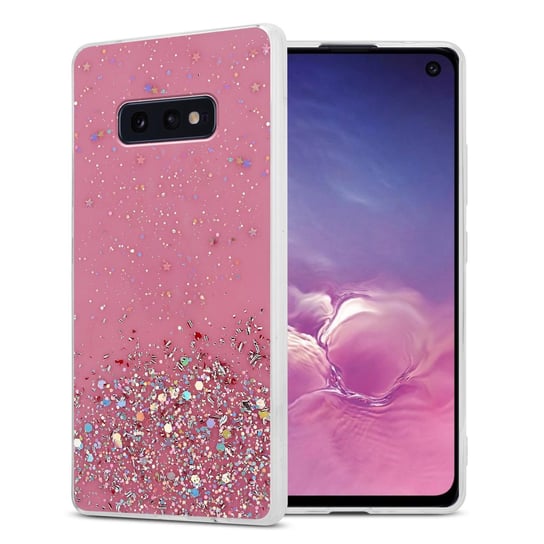 Pokrowiec Do Samsung Galaxy S10e Etui w Różowy z Brokatem Glitter Obudowa Case Cover TPU Cadorabo Cadorabo