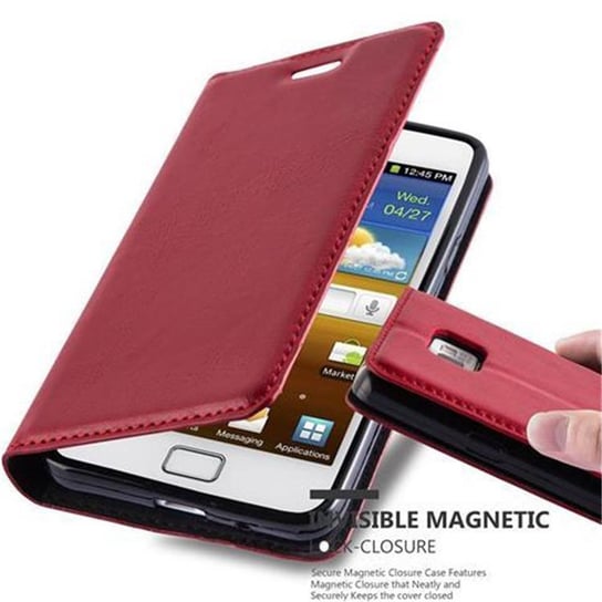 Pokrowiec Do Samsung Galaxy S2 / S2 PLUS w CZERWONE JABŁKO Etui Obudowa Ochronny Case Cover Portfel Cadorabo Cadorabo