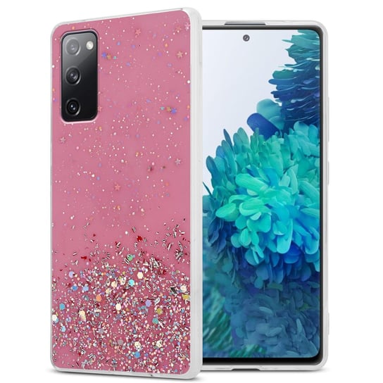 Pokrowiec Do Samsung Galaxy S20 FE Etui w Różowy z Brokatem Glitter Obudowa Case Cover TPU Cadorabo Cadorabo