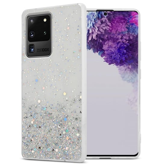 Pokrowiec Do Samsung Galaxy S20 ULTRA Etui w Przezroczysty z Brokatem Glitter Obudowa Case Cover TPU Cadorabo Cadorabo