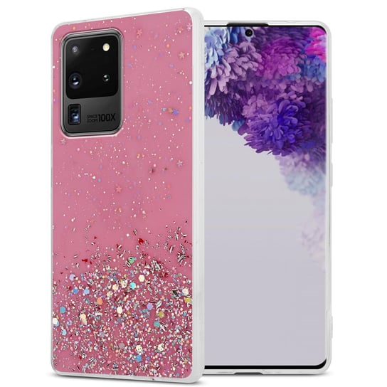 Pokrowiec Do Samsung Galaxy S20 ULTRA Etui w Różowy z Brokatem Glitter Obudowa Case Cover TPU Cadorabo Cadorabo