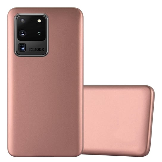 Pokrowiec Do Samsung Galaxy S20 ULTRA w METALLIC RÓŻOWE ZŁOTO Etui TPU Silikon Obudowa Ochronny Case Cover Cadorabo Cadorabo