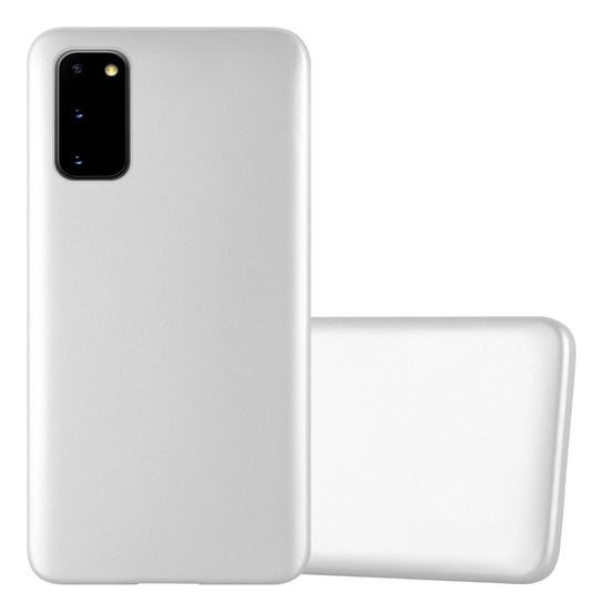 Pokrowiec Do Samsung Galaxy S20 w METALLIC SREBRNY Etui TPU Silikon Obudowa Ochronny Case Cover Cadorabo Cadorabo