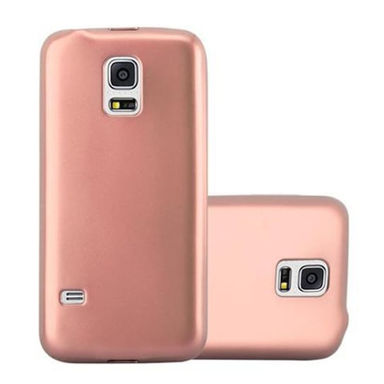Pokrowiec Do Samsung Galaxy S5 MINI / S5 MINI DUOS w METALLIC RÓŻOWE ZŁOTO Etui TPU Silikon Obudowa Ochronny Case Cover Cadorabo Cadorabo