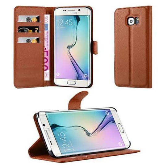 Pokrowiec Do Samsung Galaxy S6 EDGE w CZEKOLADOWY BRĄZ Etui Portfel Obudowa Ochronny Case Cover Cadorabo Cadorabo