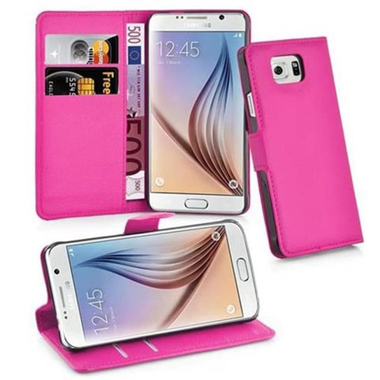 Pokrowiec Do Samsung Galaxy S6 w WIŚNIOWY RÓŻ Etui Portfel Obudowa Ochronny Case Cover Cadorabo Cadorabo