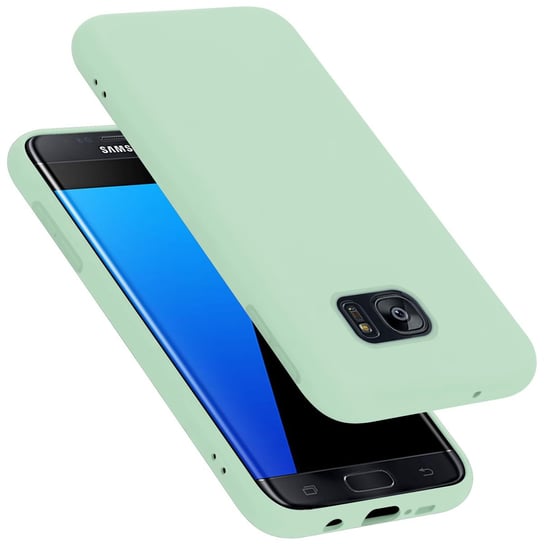 Pokrowiec Do Samsung Galaxy S7 EDGE Etui w LIQUID JASNO ZIELONY TPU Silikon Case Cover Obudowa Ochronny Cadorabo Cadorabo